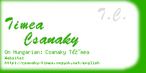 timea csanaky business card